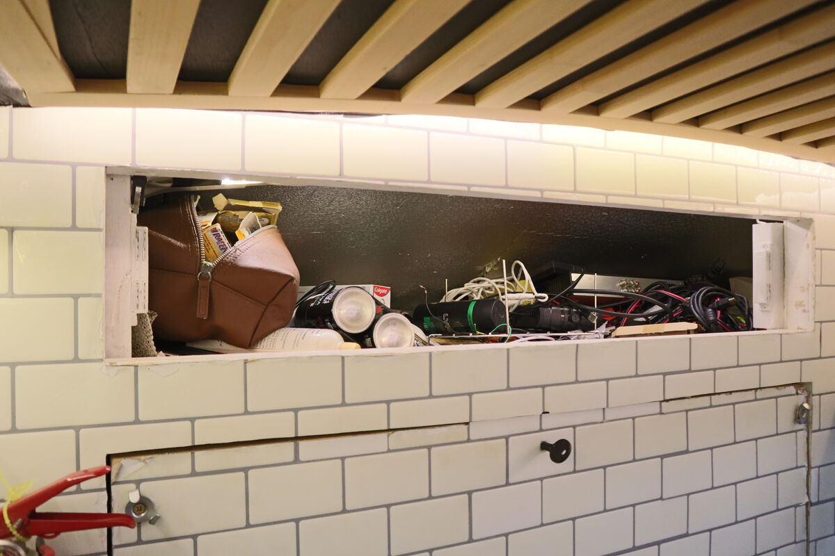 Storage above the cockpit area